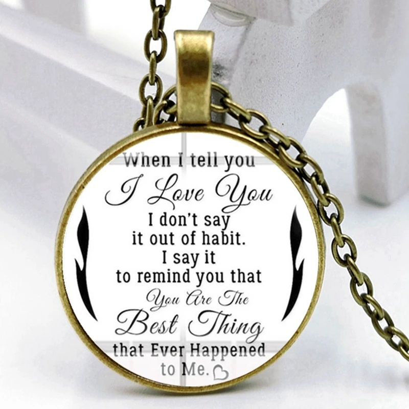 

To My Daughter Love Heart Necklace Pendant Chain Necklaces for My Daughter My Wife Women Girls Jewelry Family Gifts