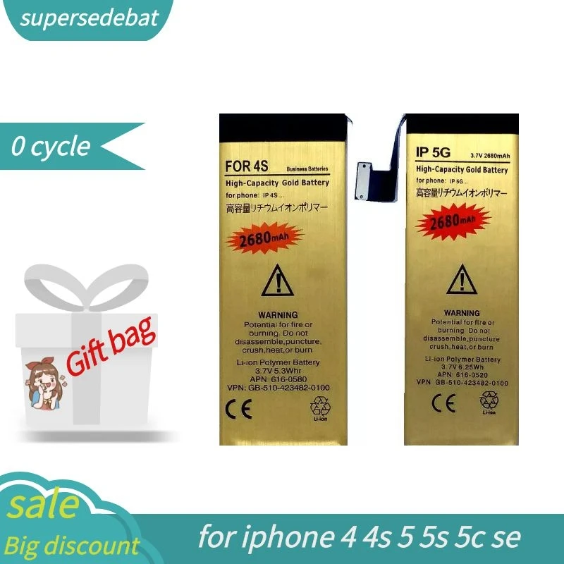 

Supersedebat The Battery for The Iphone 5s 0 Cycle Battery for Iphone Se for Iphone 4 4s 5 5s 5c Se Bateria Smartphone Batterie