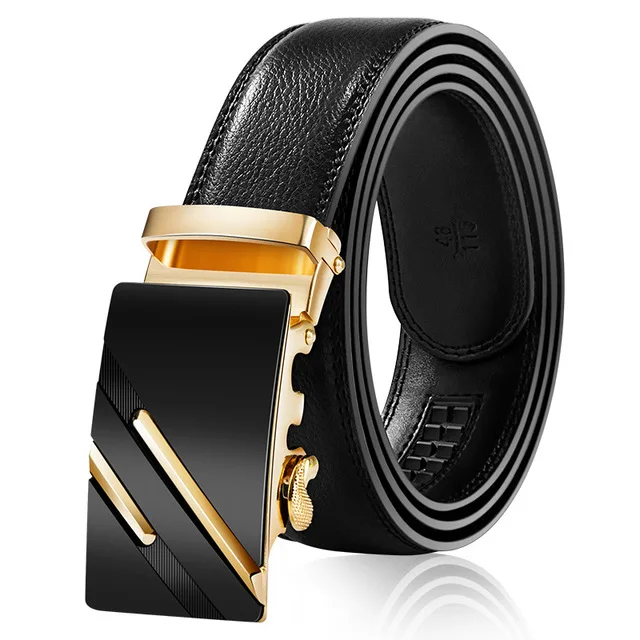 

2020 Top Quality Automatic Buckle Belts Men Belt Male Genuine Leather Belt Strap Belts For Men Cummerbunds cinturon hombre
