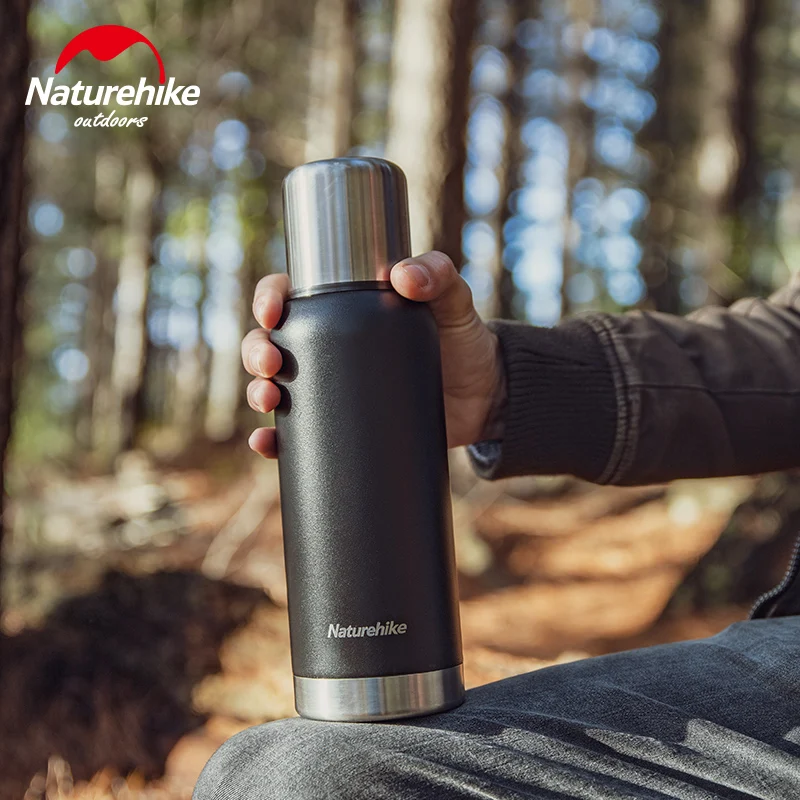 Naturehike 750 1000 мл велосипедная бутылка для воды 304 нержавеющая сталь теплая матовая
