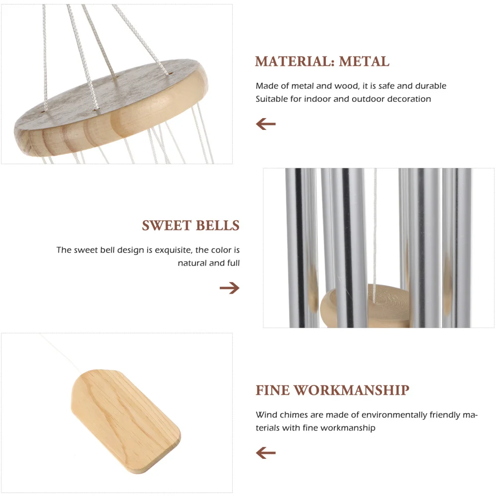 

Aluminum Tube Wind Bell Hanging Pendant Wind Chime Garden Hanging Pendant