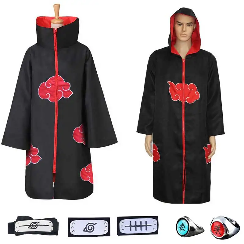 Детские и взрослые костюмы для косплея Akatsuki Sasuke плащ одежда костюм Хэллоуина |