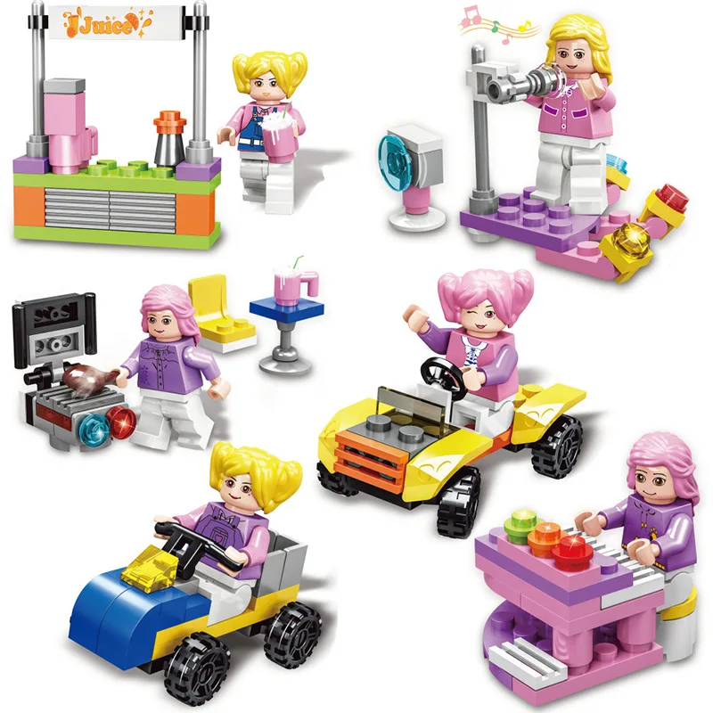 

30PCS Building Blocks With Doll 3D DIY Mini Model Particle Assembly Toy Set Figure Kids Toys For Boys Girls Birthday Gift