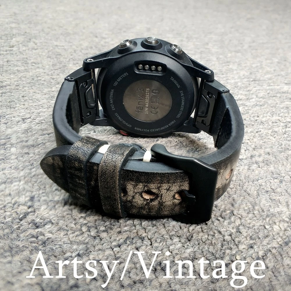 YOOSIDE 26 мм 22 мм Quick Fit винтажные часы из натуральной кожи ремешок для Garmin Fenix 6X/5X Plus/Fenix 3/Forerunner 935/Fenix 5