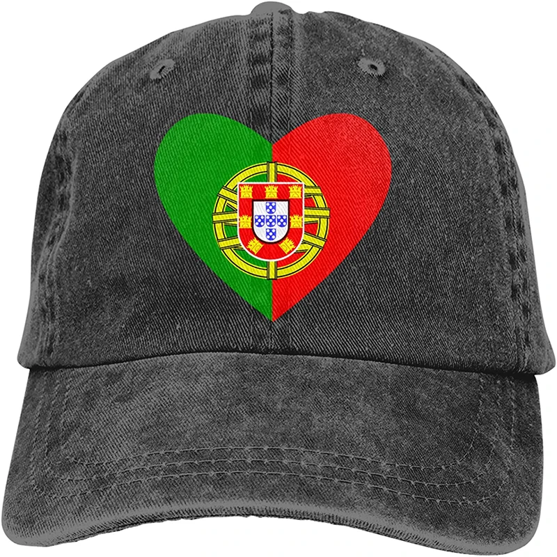 

Fashion Soft Flag of Portugal Heart Hat Gift Dad Hat Trucker Hat Cowboy Hat