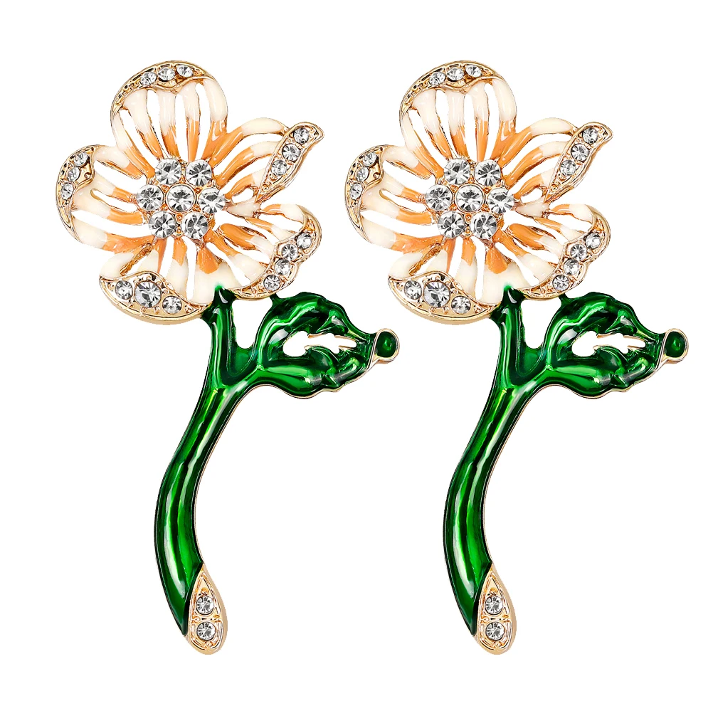 2 шт Броши Элегантная Брошь милые булавки креативный нагрудник для ткани цветок