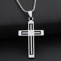 10 stainless steel multilayer hollow love heart cross necklace heart religion jesus cross necklace family friend gifts jewelry