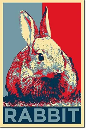 

Animal Lovers Bunny Poster Retro Tin Sign for Street Garage Family Decoration Crafts Metal Tin Sign 8x12inch