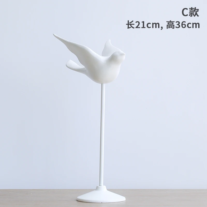 

Modern Nordic Figurine Crafts Resin Art Minimalist Living Room Animals Model Ornaments Decoration Maison Home Decor Gift DA60XB