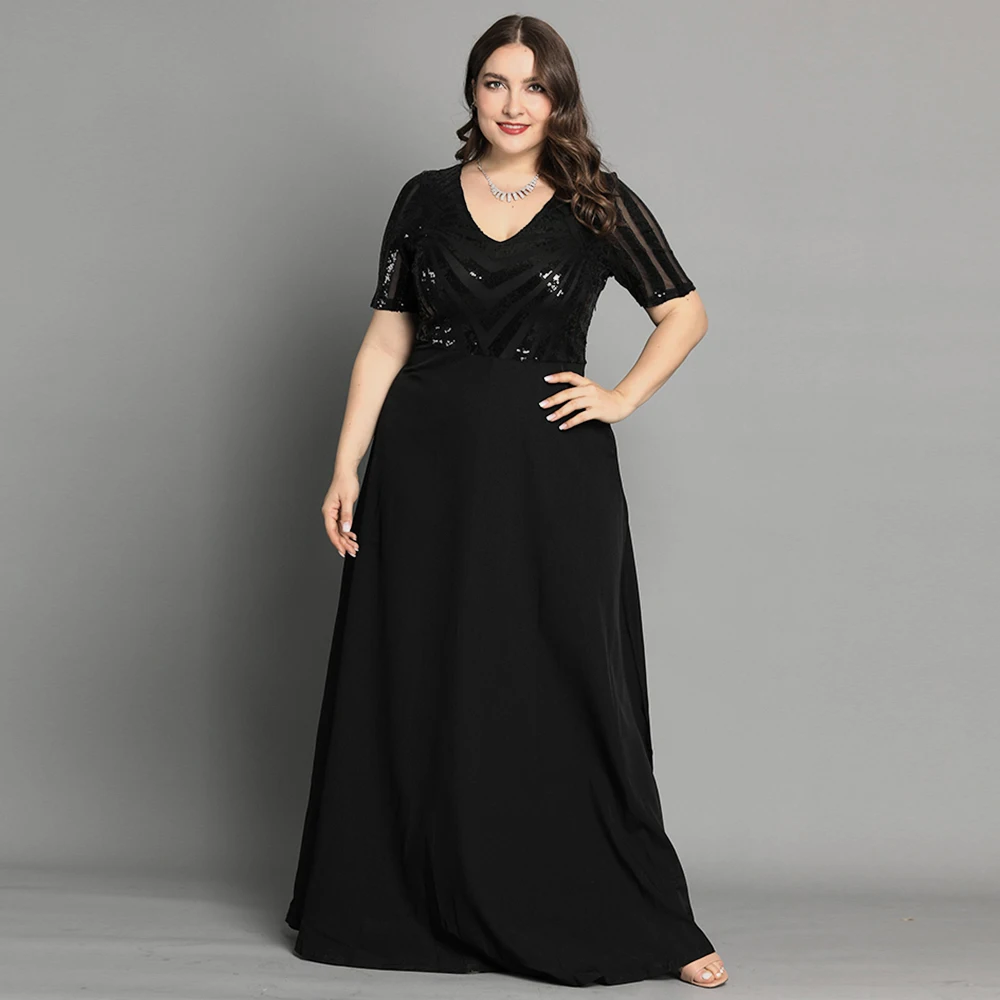 Женское Полупрозрачное платье с блестками элегантные вечерние платья размера