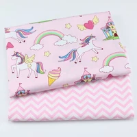 pink unicorn 100 cotton printed twill fabric patchwork cloth sewing quilting bed sheet fat quarters material for babychild
