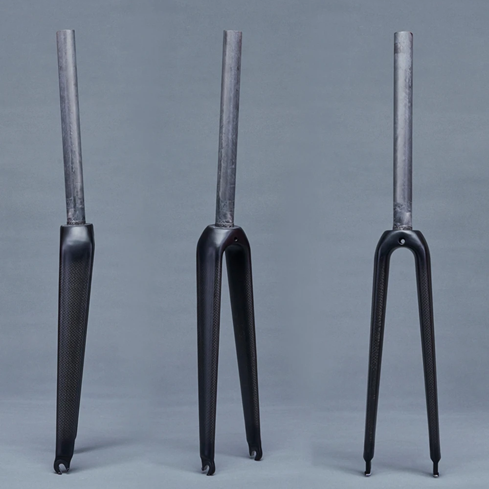

650C Road Bike Fork Carbon Fiber Front Fork Bicycle Road Parts Straight Tube 1-1/8" 28.6mm