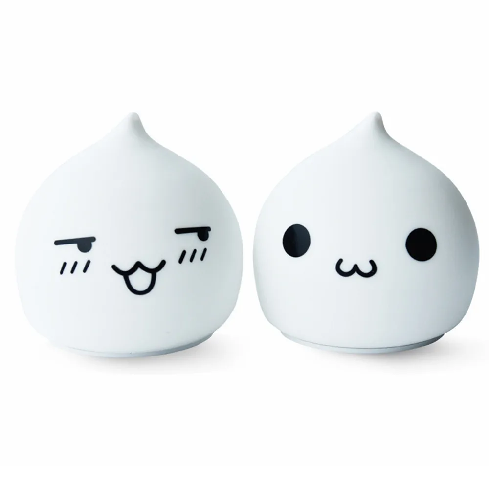 7 цветный светодиодный ночник в виде капли воды силиконовый детский подарок