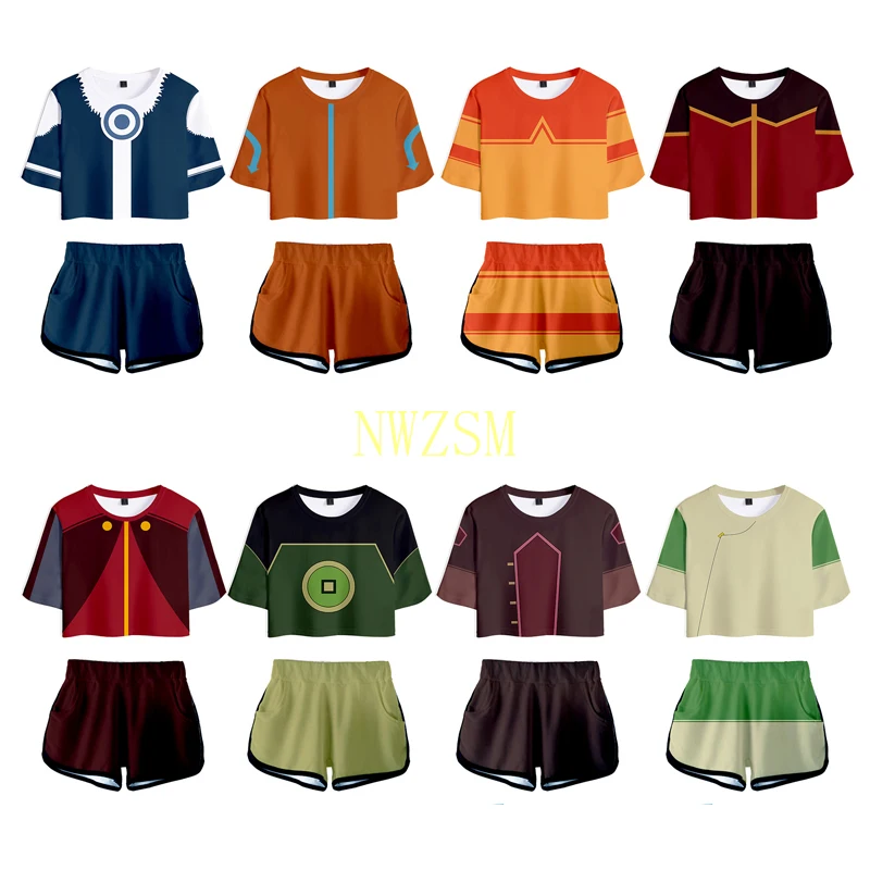 Аниме Аватар: Последний Костюм для косплея Airbender Aang Katara Sokka Azula TophBeifong Iroh Женский
