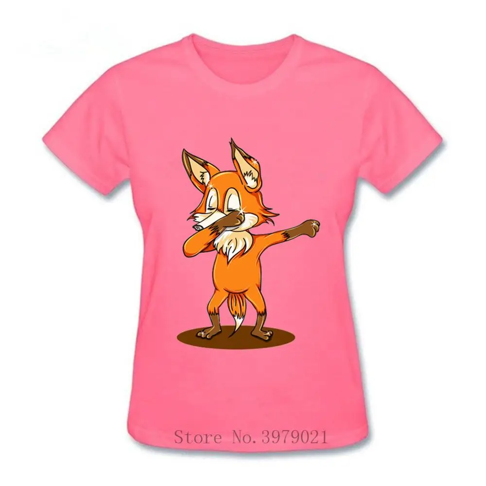 Вытирая танцев футболка с лисой в стиле хип-хоп уличном для женщин забавные