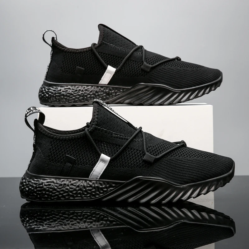 

Abhoth Men Sneaker Light Mesh Breathable No-slip Stability Wear-resistant Outdoor Walking Casual Shoes Black Zapatillas Hombre