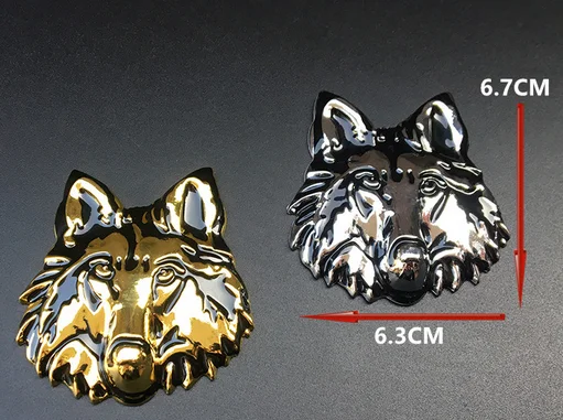

3D Auto Stickers Metal Wolf Badge Emblem Decals Motorcycle Modified Car Accessories
