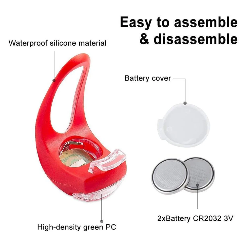 6 шт./компл. велосипед лягушка огни силиконовая фара Безопасность