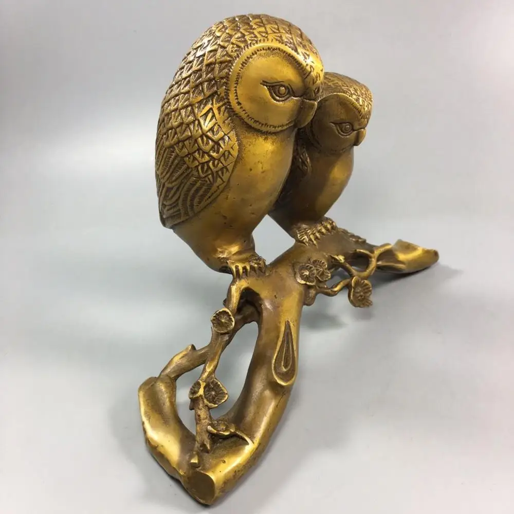 

Chinese Old Copper Collection Pure Copper owl