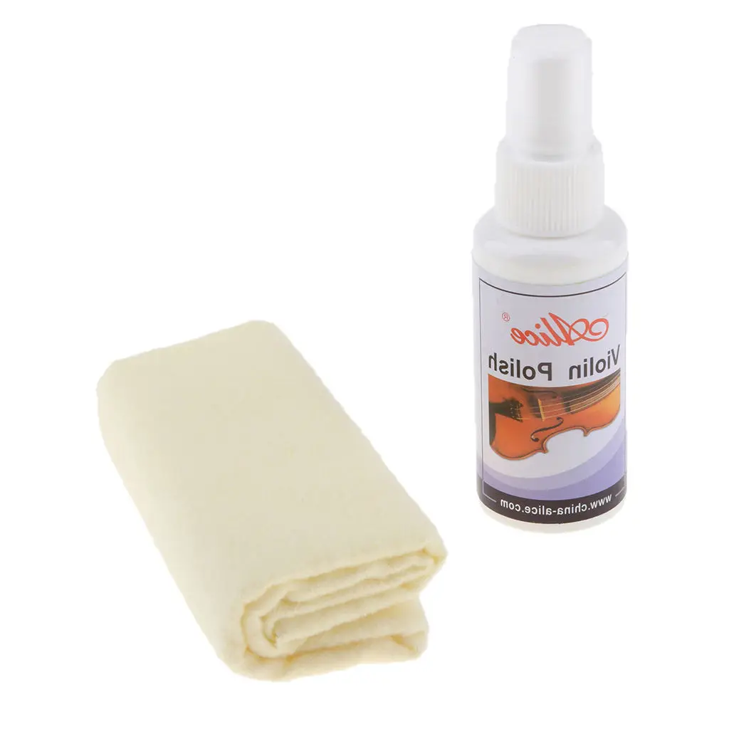 

Violin Cleaning Cloth / Polishing Cloth + Violin Polish for Guitar Violin
