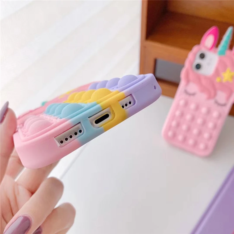 Pop Fidget Toys Bubble Case For Samsung Galaxy A10 A10e A10s A20e A20s A30s A50 A70 A11 A21s A31 A51 A71 M11 M01s M10 J4 J6 Plus