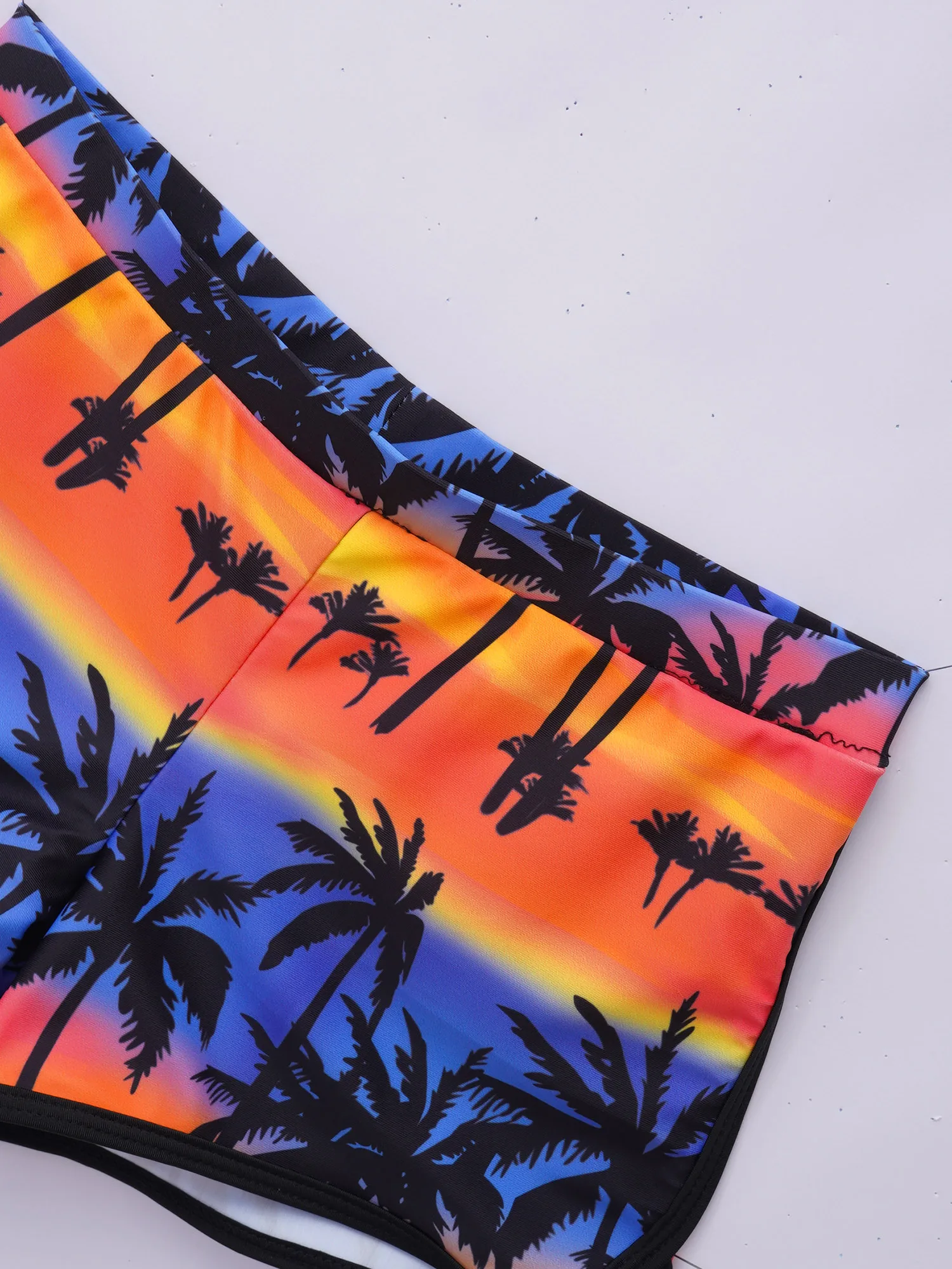 Летний женский купальник из 2 предметов TiaoBug с U-образным вырезом без рукавов со