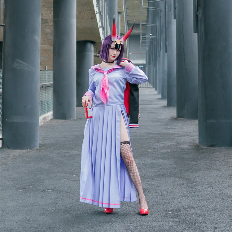 Fate/Grand Order Assassin Shuten douji Cos женская школьная форма JK костюм для косплея милый