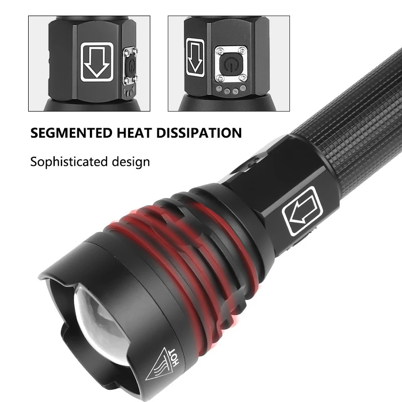 VASTFIRE 2500 люмен XHP90 светодиодный фонарик USB Перезаряжаемый масштабируемый