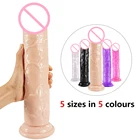 Реалистичный фаллоимитатор с присоской, мягкий огромный фаллоимитатор для женщин, женский мастурбатор интимные игрушки для взрослых 18, вагинальная Анальная пробка, пенис