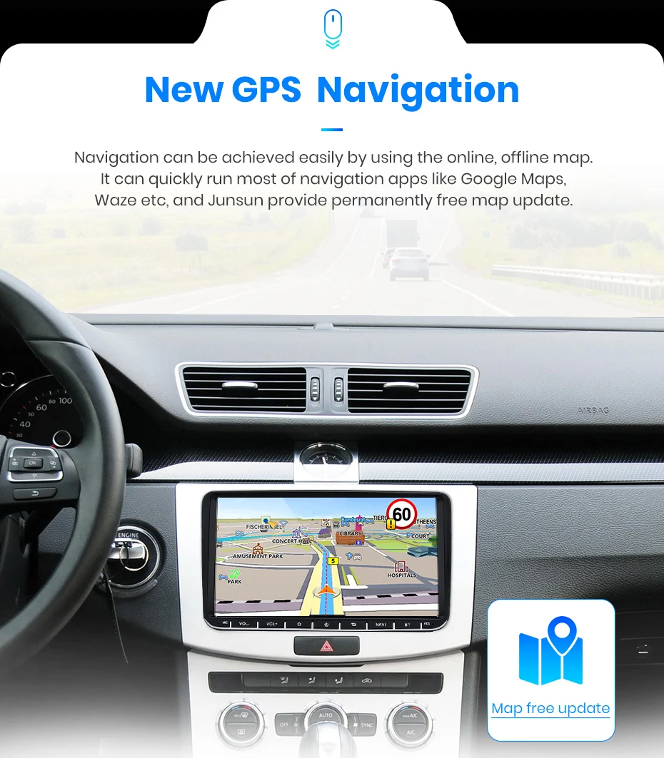 Junsun V1pro 2 г+ 32 г DSP Android9.0 Автомобильный мультимедийный плеер радио gps для Volkswagen VW Passat B6 Touran GOLF5 POLO jetta 2 din DVD
