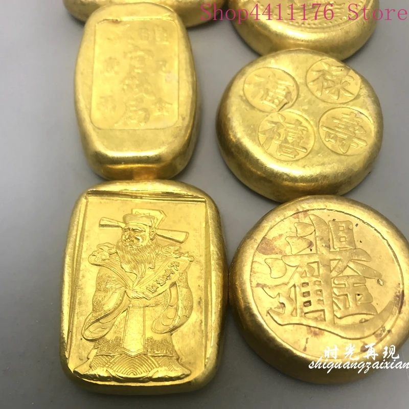 Счастье удачи и долговечность золотой слиток монета A9654|Безвалютные монеты| |