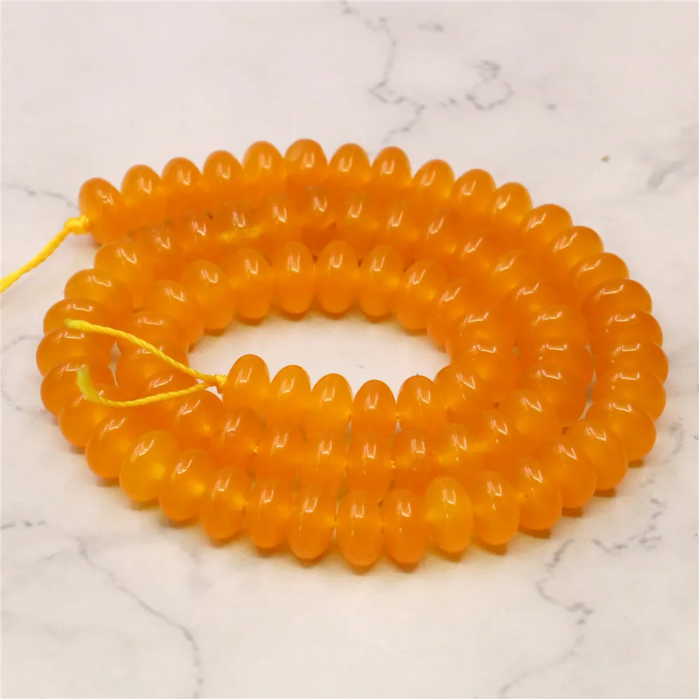 

Натуральный камень, желтый нефрит халцедон 5x 8 мм Форма Абак свободные бусины DIY аксессуары для изготовления ювелирных изделий женский пода...