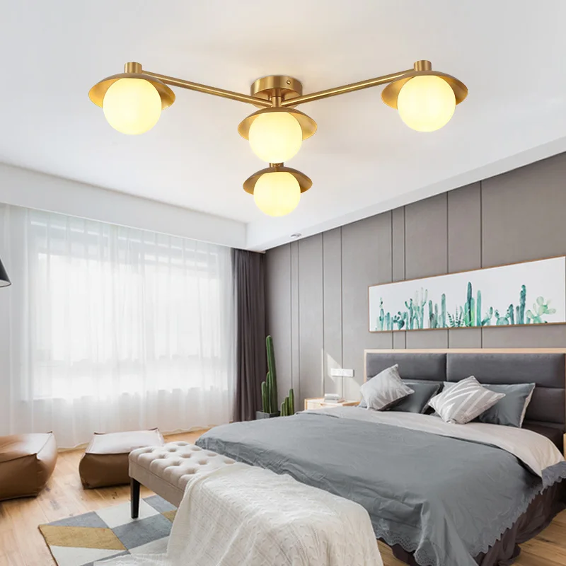 Светодиодный Современный Золотой Круглый с гальваническим покрытием тонкий