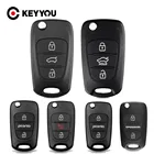 Чехол-книжка KEYYOU для Kia Rio 3 Picanto Ceed Cerato Sportage K2 K3, для Hyundai I20 I30 IX35 I35, пустой, с пультом дистанционного управления