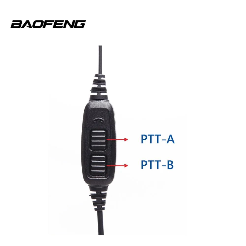Наушники Baofeng Uv 82, оригинальные наушники с двумя PTT, для рации UV82, с наушниками для телефона, для радиостанций Uv82 от AliExpress WW