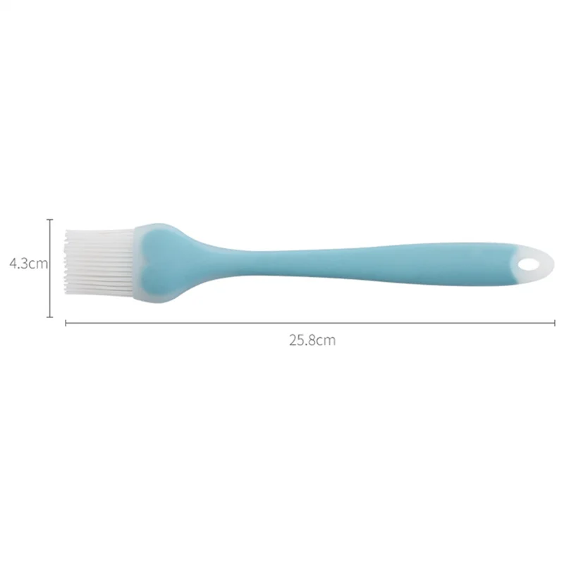 

25.8*4.3cm 5-Colour Silicone BBQ Oil Brush Heat Resistant Barbecue Kitchen Liquid Honey Basting Brushes Cooking Accessories
