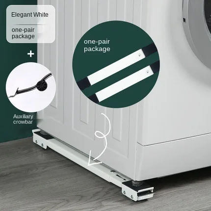 

Washing Machine Base Bracket Mobile Universal Stainless Steel Storage Rack Roller Refrigerator Pad Tripod