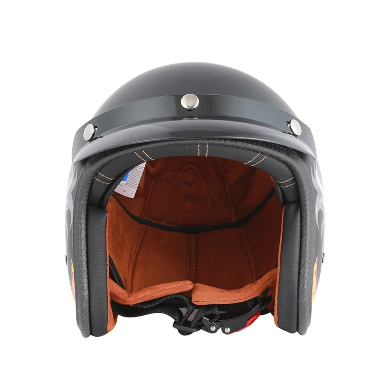 Винтажный мотоциклетный шлем защитный с открытым лицом в стиле ретро - купить по