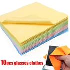10 шт. салфетка для очистки очков салфетки для одежды для солнцезащитных очков телефон 13*13 см для объектива камеры смешанные цвета