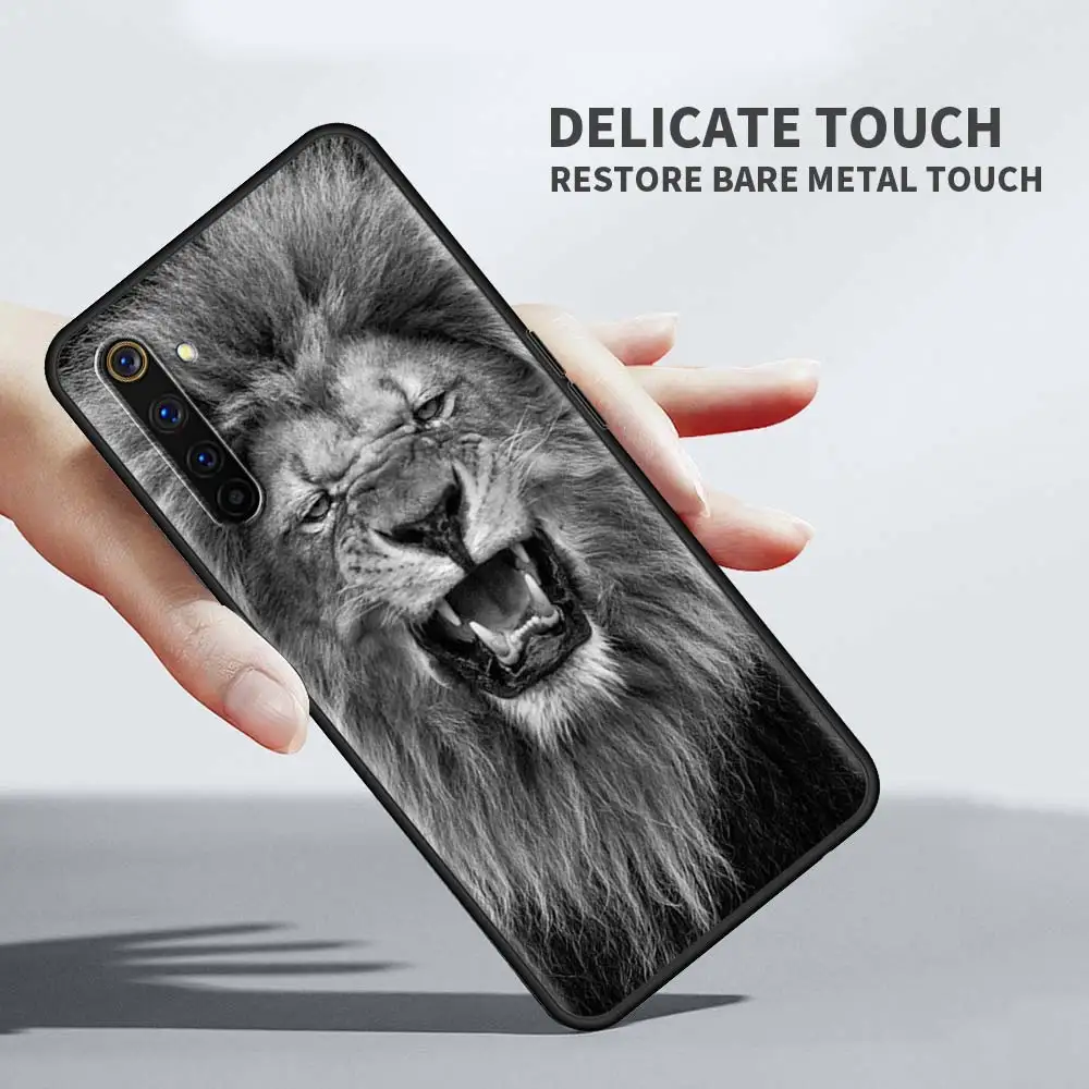 

Wolf Lion Animal Cover For Oppo A52 A9 2020 A53 A94 A93 A74 5G Find X2 Lite Reno3 Pro Carcasa Black Softshell Tampa