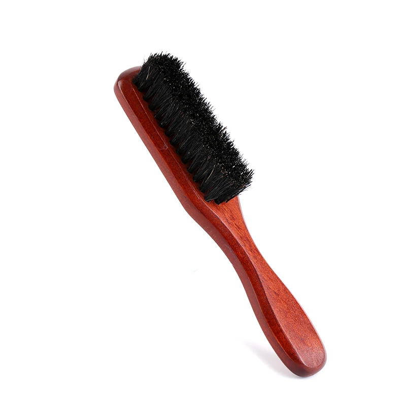 

Щетка с волнистыми волосами, натуральная деревянная ручка, щетина кабана, щетка для бороды, мужские щетки для чистки волос на лице, Антистат...