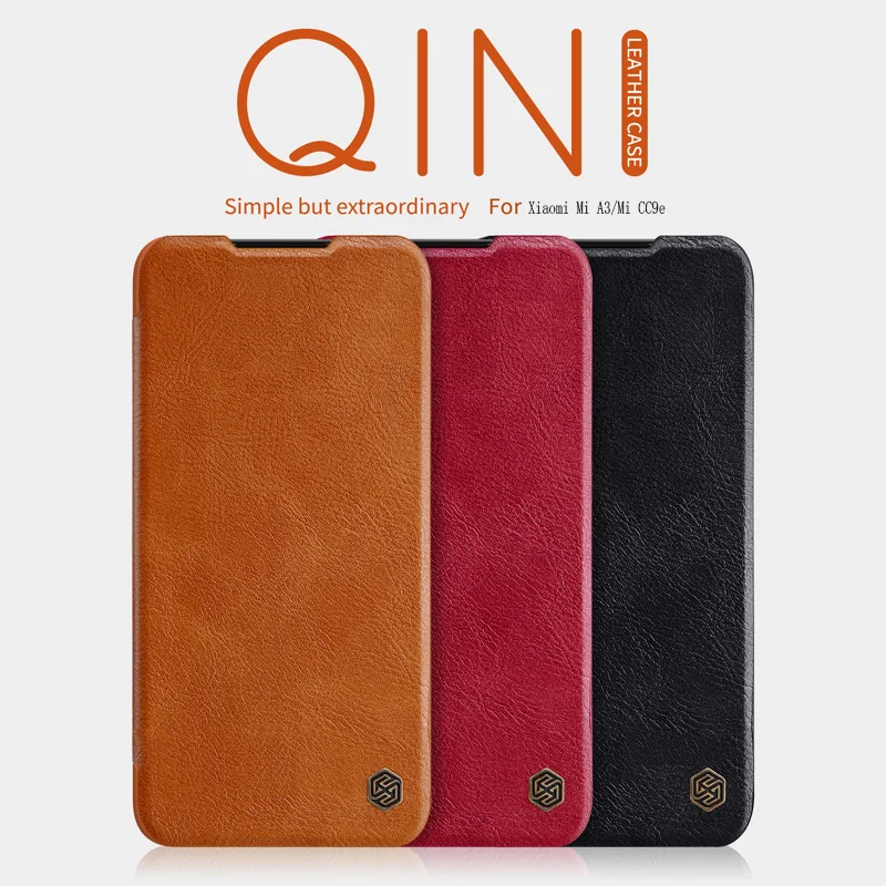 Чехол для Xiaomi mi CC9e A3 Винтажный чехол NILLKIN Qin smart wake up кошелек флип кожаный