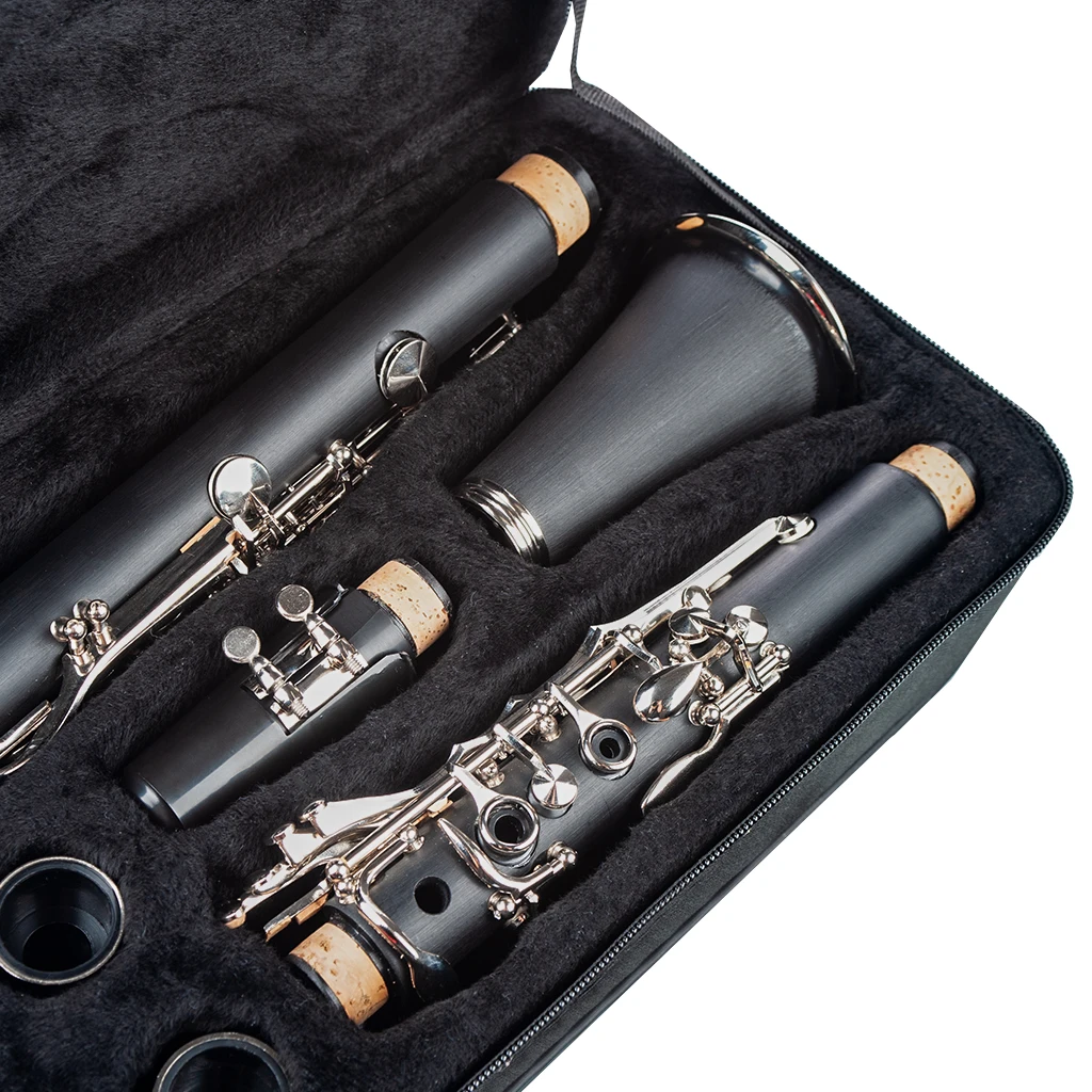 Naomi Professional Falling Tune B 17 ключ кларнет ABS Комплект для кларнета W/кларнет+ тростники+ ремень+ чехол+ компоненты для студента черный
