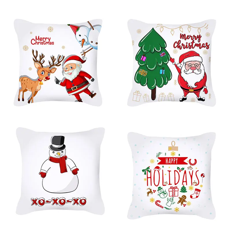 

Чехол с надписью "Merry Christmas", Рождественское украшение для дома, подушки, чехол, рождественские подарочные подушки