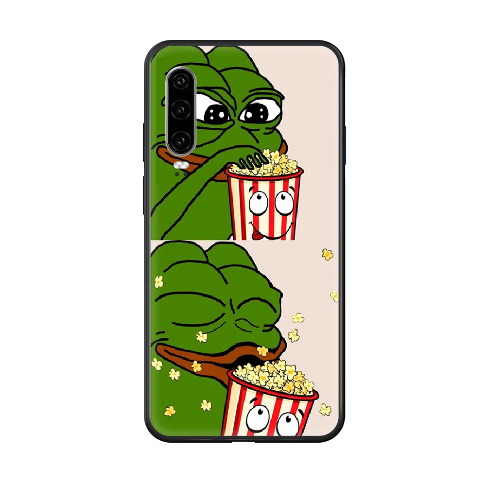 

Sad Frog pepe meme Phone case For Huawei P 30 10 20 40 Lite Smart Z Pro 2019 black prime 3D back silicone bumper fashion