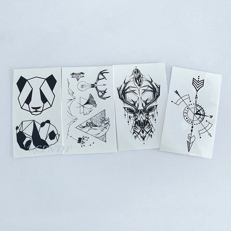 Водостойкая Временная тату-наклейка розовый цветок корона самолет планета