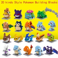 20 diffident style pokemon anime figures and elfball building blocks mini action figure toys for children kids diy bricks dolls