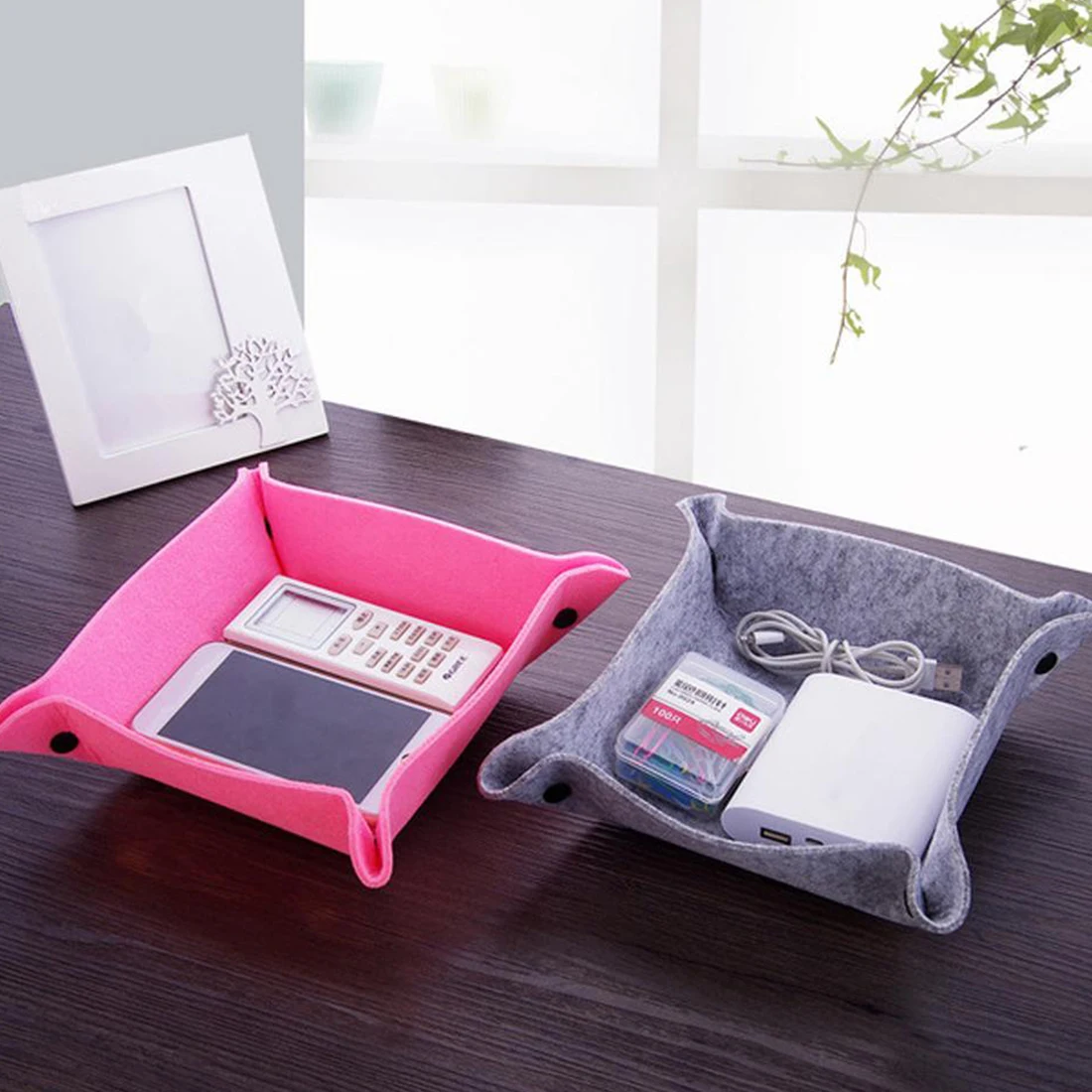 Настольная декоративная коробка для хранения войлочная корзина мелочей