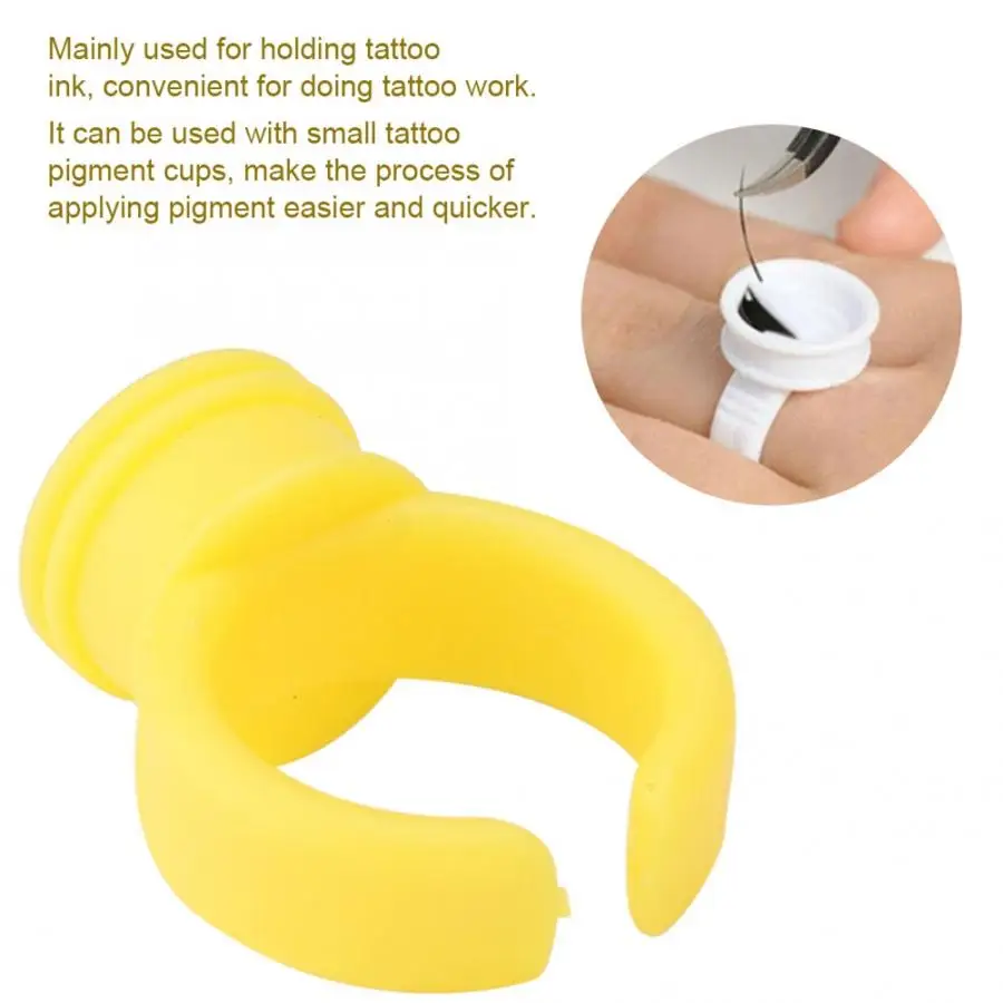 Принадлежности для татуировок 100 шт. полуперманентное кольцо чашка бровей Тату