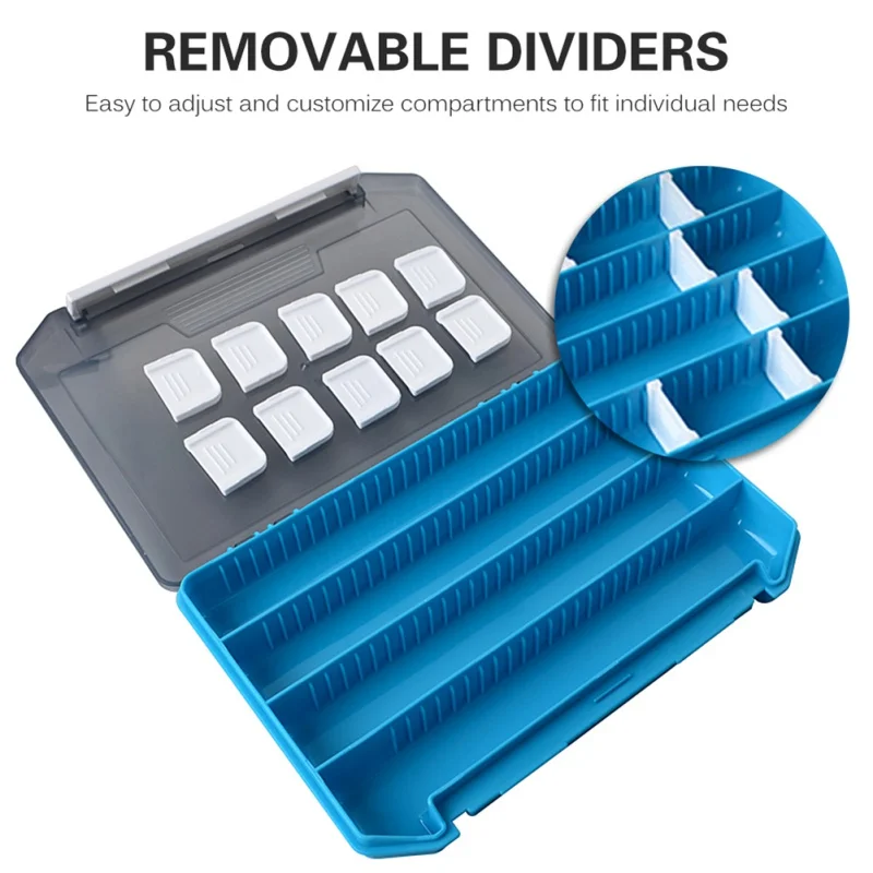 

Коробка для рыболовных снастей со съемным разделителем вешалка для приманки аксессуары зеленый ящик для хранения рыболовная Поворотная Пр...